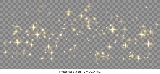 Cloud of golden dust and tiny stars scattered across an extremely light checkered background. Particles of varying size and transparency create a sparkling celestial effect.