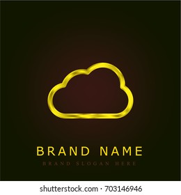 Cloud golden metallic logo