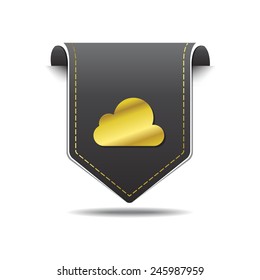 Cloud golden Vector Icon Design