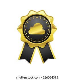 Cloud golden Vector Icon Design