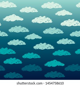Cloud gradient background. Clouds graphic wallpaper. Pattern.