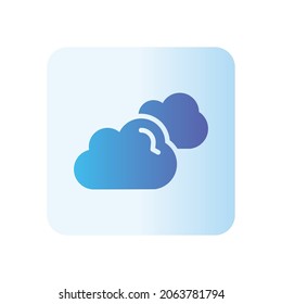 cloud gradient icon isolated on white background
