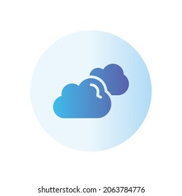 cloud gradient icon isolated on white background
