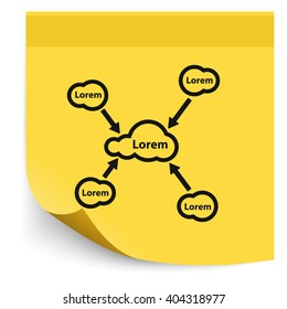 Cloud graph illustration.