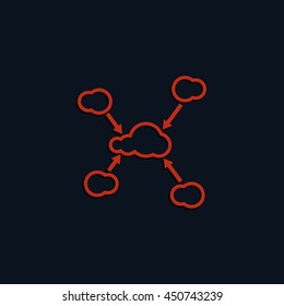 Cloud graph illustration.