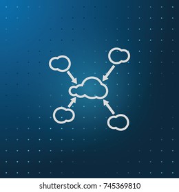 Cloud graph illustration.