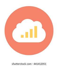 Cloud Graph Vector Icon