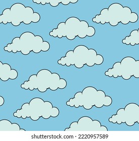 Cloud graphic pattern vector print for background wallpaper, home decor, packaging, wrapping, fabric, Fashion.
