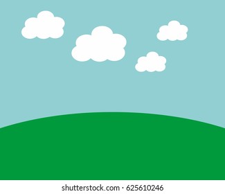 cloud and green yard