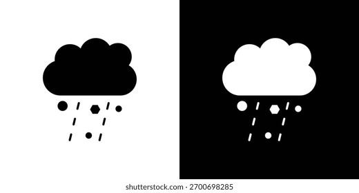 Cloud hail icon design concept. vector flat icons