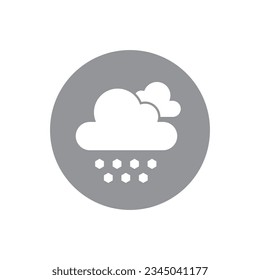 Diseño de iconos de granizo en la nube. aislado de fondo blanco. ilustración vectorial