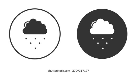 Ícone de granizo na nuvem em estilo de glifo para Web Design. Ícones de UI UX
