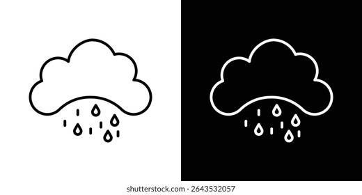 Ícone de granizo na nuvem. ícone do vetor Design Gráfico. Ícones Ui Ux