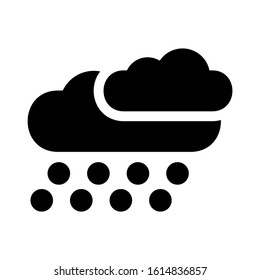 cloud hail icon isolated sign symbol vector illustration - high quality black style vector icons
