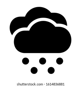 cloud hail icon isolated sign symbol vector illustration - high quality black style vector icons
