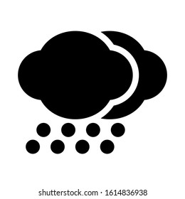 cloud hail icon isolated sign symbol vector illustration - high quality black style vector icons
