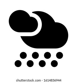 cloud hail icon isolated sign symbol vector illustration - high quality black style vector icons
