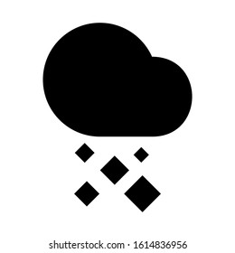 cloud hail icon isolated sign symbol vector illustration - high quality black style vector icons
