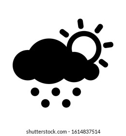 cloud hail icon isolated sign symbol vector illustration - high quality black style vector icons
