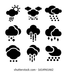 cloud hail icon isolated sign symbol vector illustration - Collection of high quality black style vector icons
