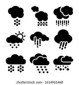 cloud hail icon isolated sign symbol vector illustration - Collection of high quality black style vector icons
