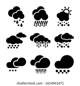 cloud hail icon isolated sign symbol vector illustration - Collection of high quality black style vector icons
