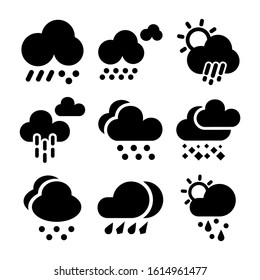 cloud hail icon isolated sign symbol vector illustration - Collection of high quality black style vector icons
