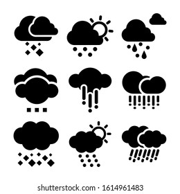 cloud hail icon isolated sign symbol vector illustration - Collection of high quality black style vector icons
