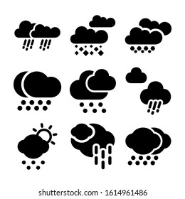 cloud hail icon isolated sign symbol vector illustration - Collection of high quality black style vector icons
