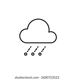 Cloud hail icon isolated. simple vector icon on white background