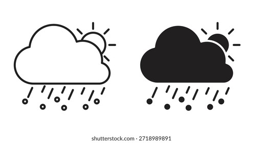 Ícone de granizo na nuvem para aplicativo móvel, designs editáveis