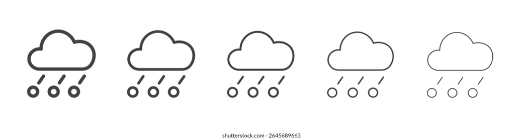 Nuvem com ícone de granizo ilustração simples logotipo arte
