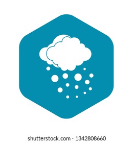 Cloud with hail icon in simple style isolated vector illustration