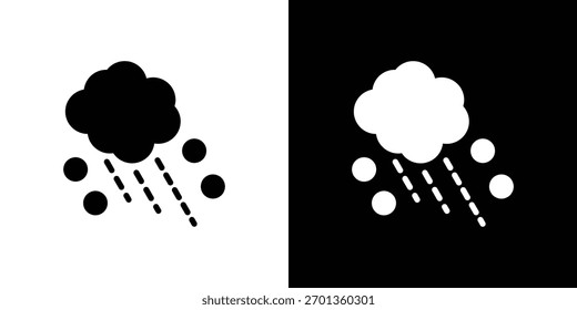 Cloud hail icon. Vector illustration. Flat design.