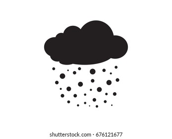 Cloud, hail, icon, vector illustration