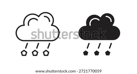 Cloud hail icon for your website design, logo, app, UI. EPS10