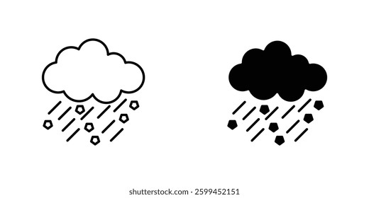 Cloud hailicons for ui. vector illustration