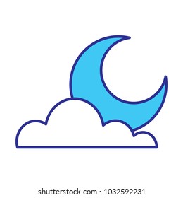 cloud half moon weather sky image