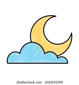 cloud half moon weather sky image