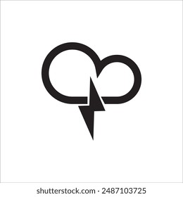 Cloud and halilitar icons with line style