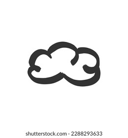 icono dibujado a mano en la nube sobre fondo blanco