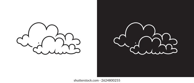 Nube dibujado a mano conjunto de iconos . Símbolo y logotipo de la nube. Ilustración vectorial EPS 10 AI
