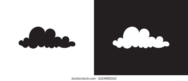 Conjunto de ícones desenhados à mão na nuvem . Símbolo de nuvem e logotipo. ilustração vetorial EPS 10 AI