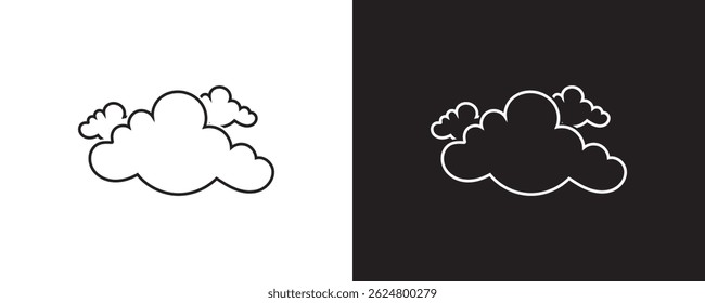 Cloud hand drawn icon set . Cloud symbol and  logo. vector illustration EPS 10 AI
