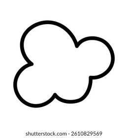 Cloud hand drawn icon vector. Hand draw elements illustration sign. Sky symbol or logo.