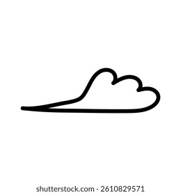 Cloud hand drawn icon vector. Hand draw elements illustration sign. Sky symbol or logo.