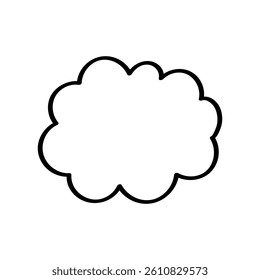 Cloud hand drawn icon vector. Hand draw elements illustration sign. Sky symbol or logo.