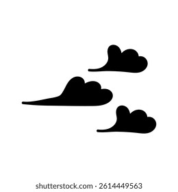 Cloud hand drawn icon vector. Hand draw elements illustration sign. Sky symbol or logo.