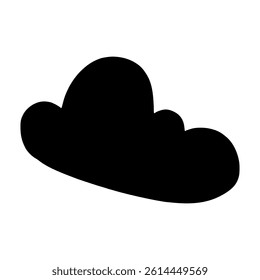 Cloud hand drawn icon vector. Hand draw elements illustration sign. Sky symbol or logo.
