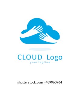 CLOUD HAND LOGO ICON SYMBOL